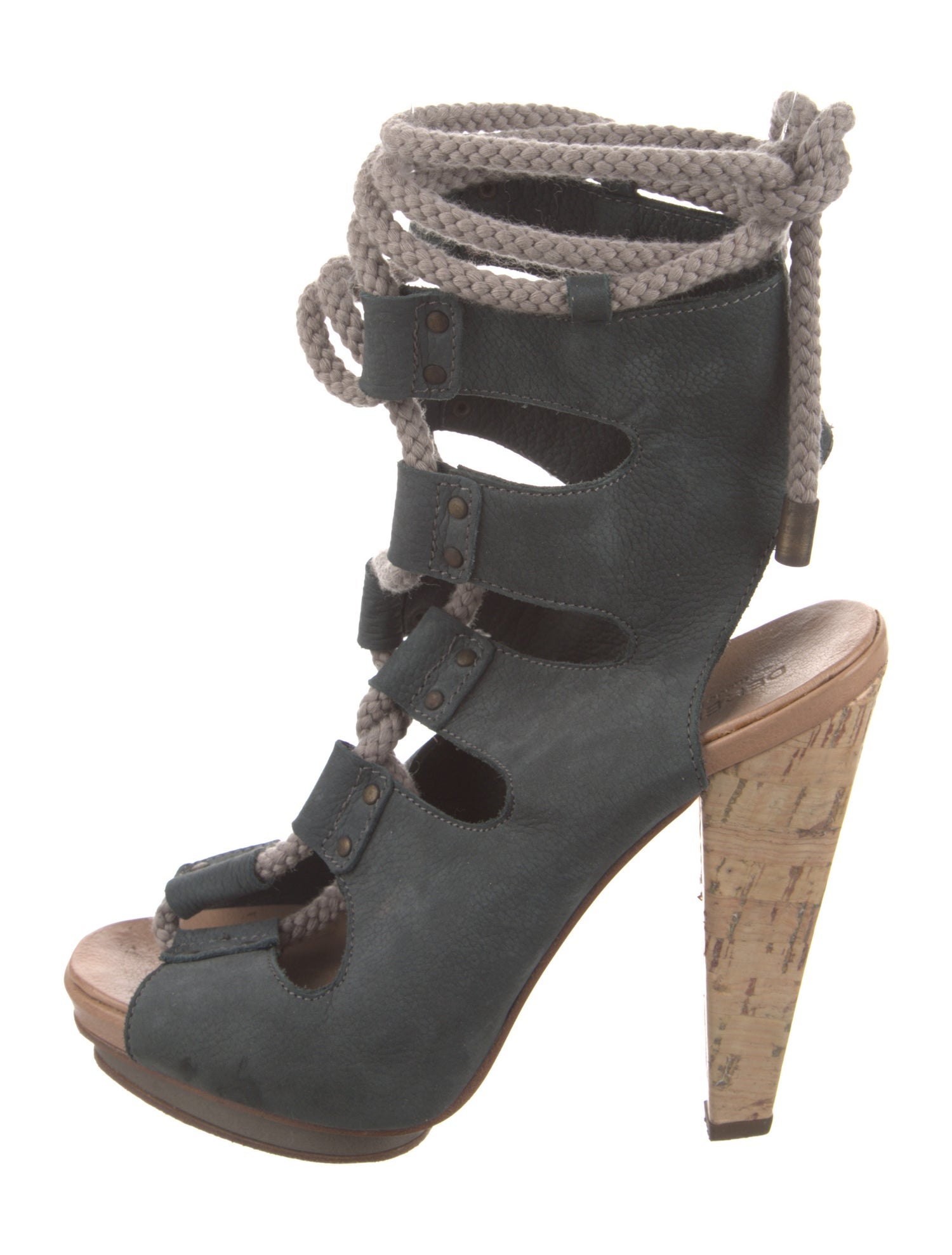 Derek Lam Suede Cutout Accent Gladiator Sandals