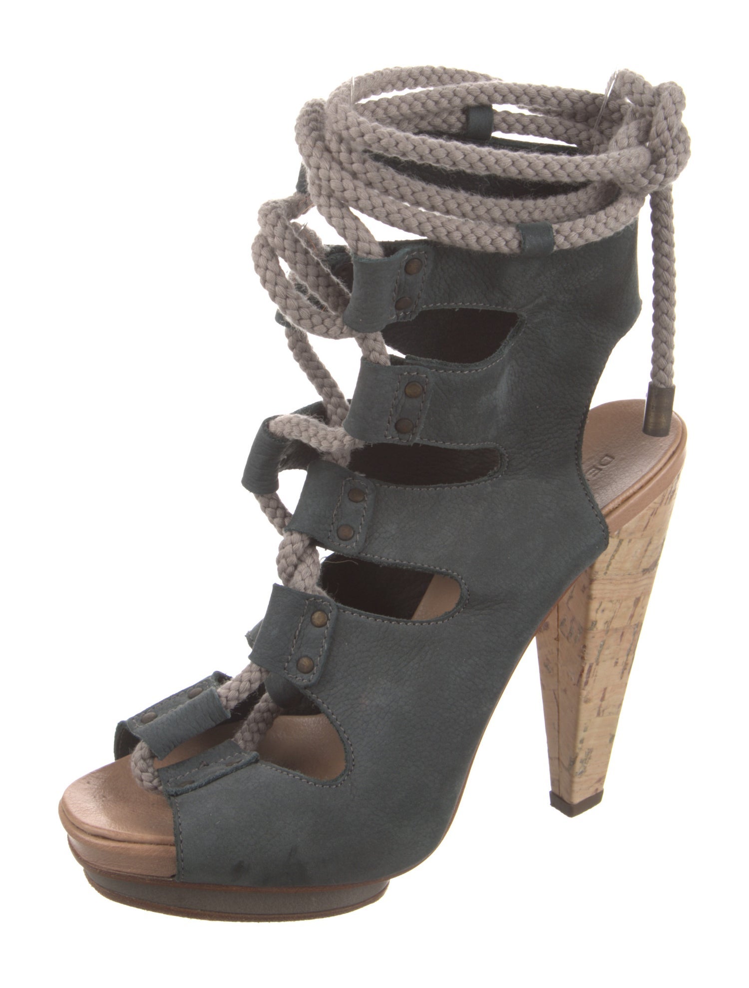 Derek Lam Suede Cutout Accent Gladiator Sandals
