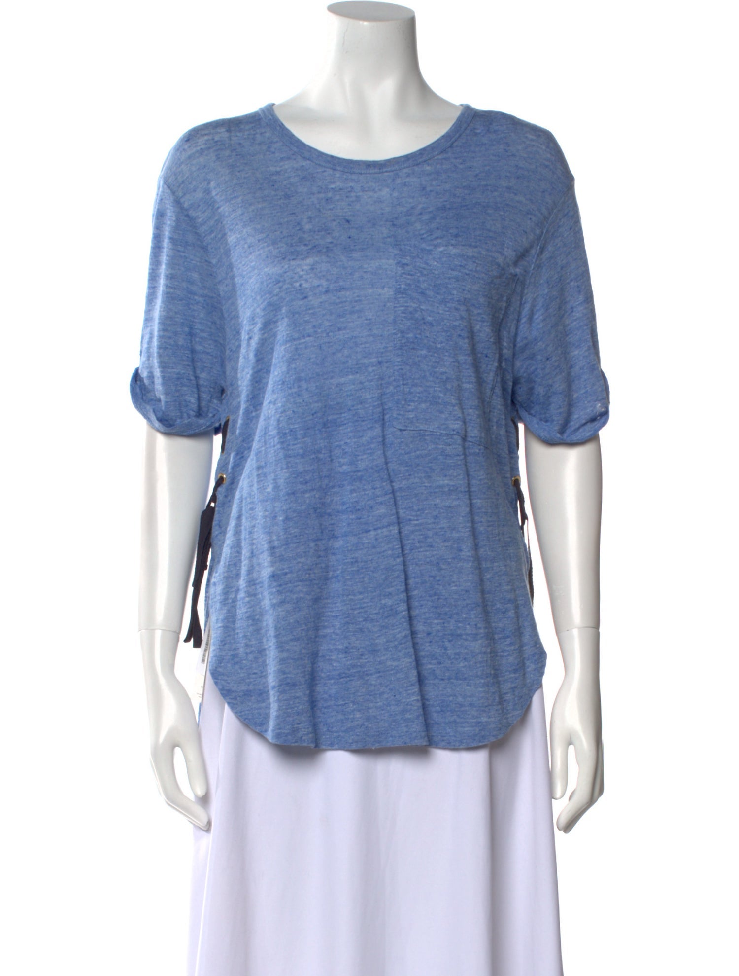 Derek Lam 10 Crosby Linen Scoop Neck T-Shirt