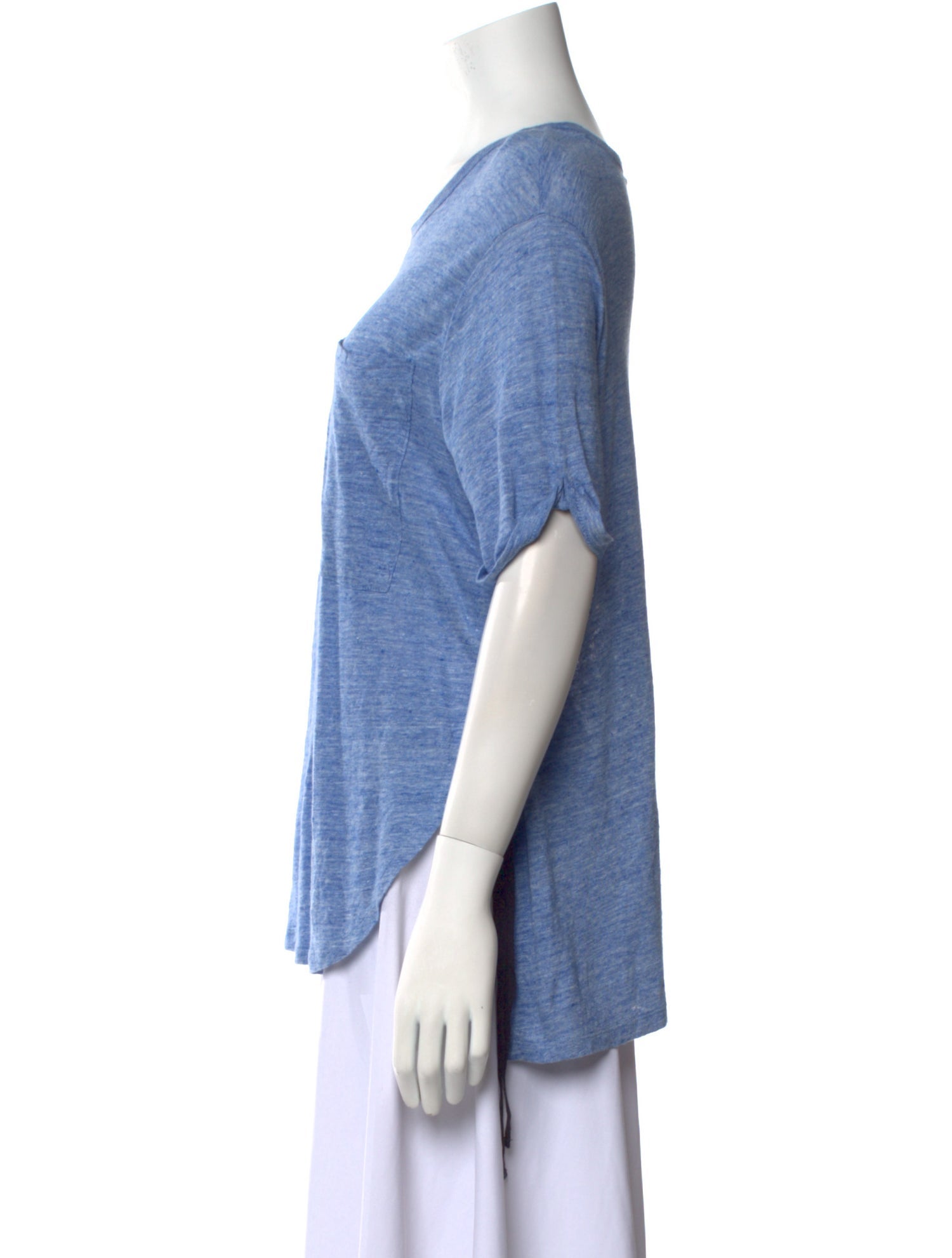 Derek Lam 10 Crosby Linen Scoop Neck T-Shirt