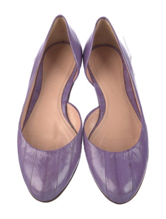 Derek Lam Embossed Leather D'Orsay Flats