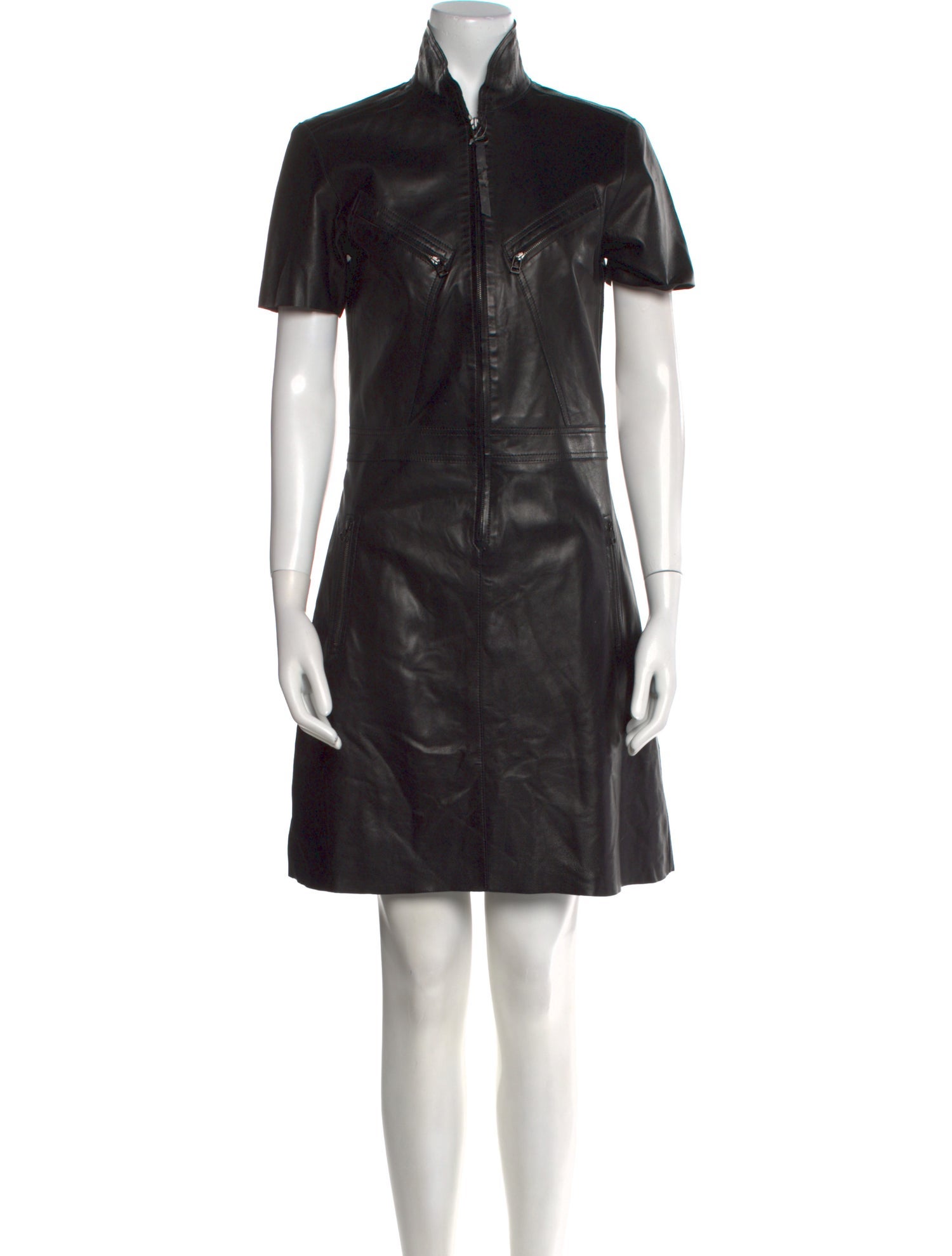 Derek Lam Mock Neck Mini Dress