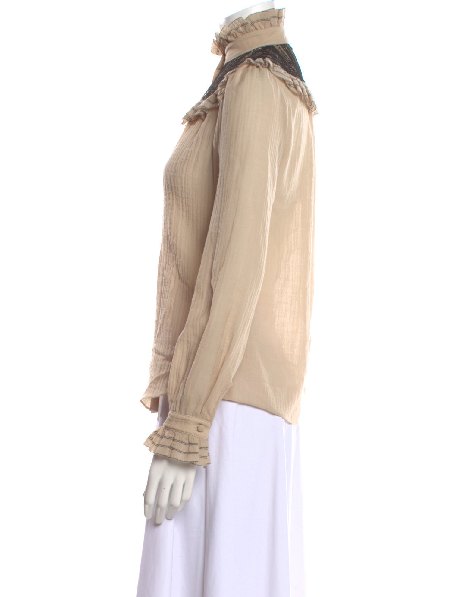 Derek Lam Lambswool Mock Neck Blouse