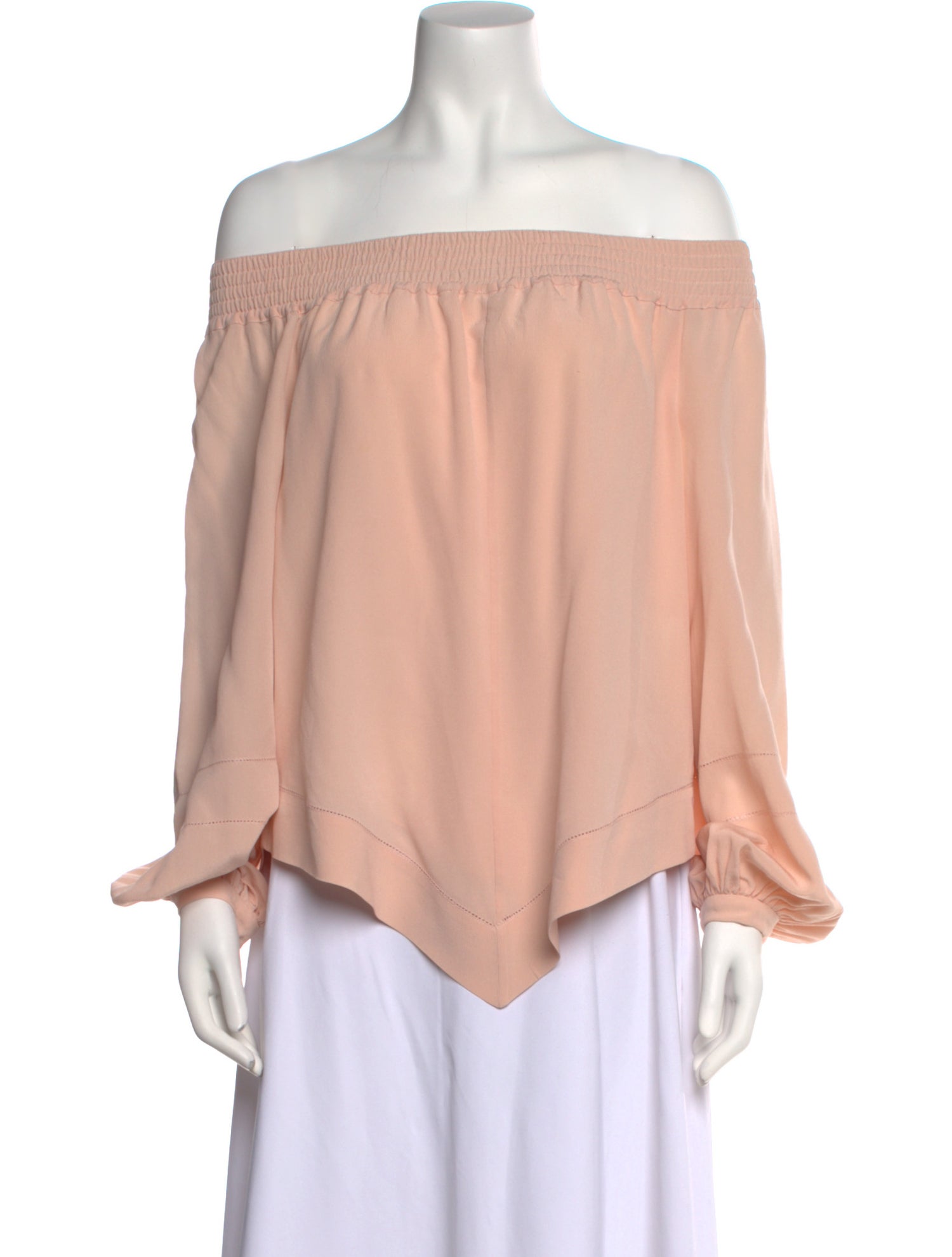 Derek Lam Silk Off-The-Shoulder Blouse