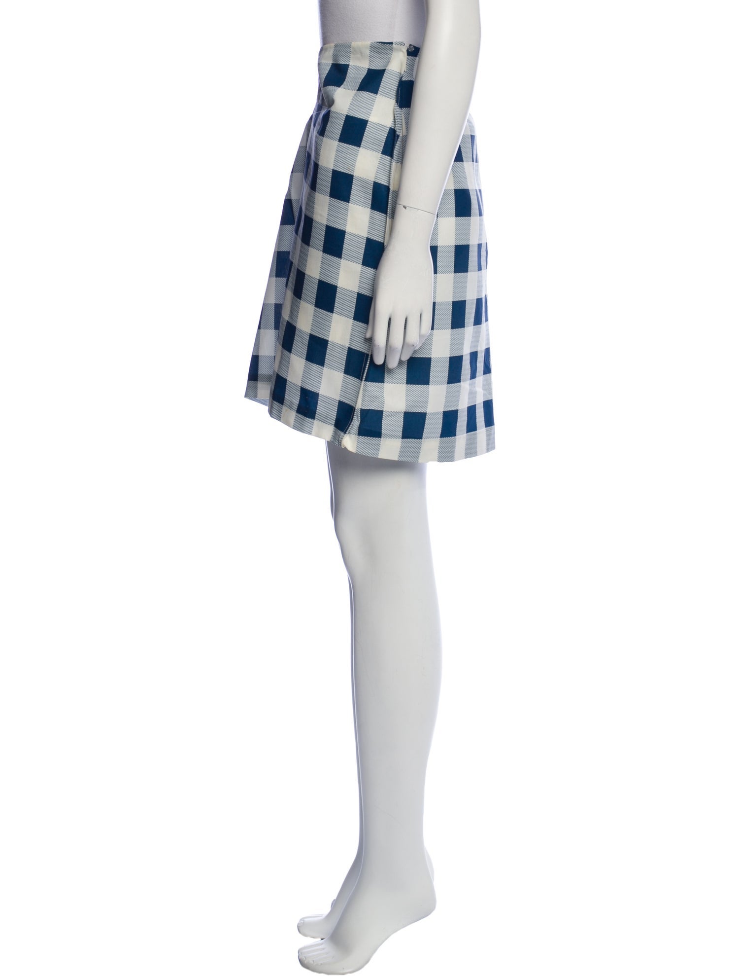 Derek Lam Plaid Print Mini Skirt