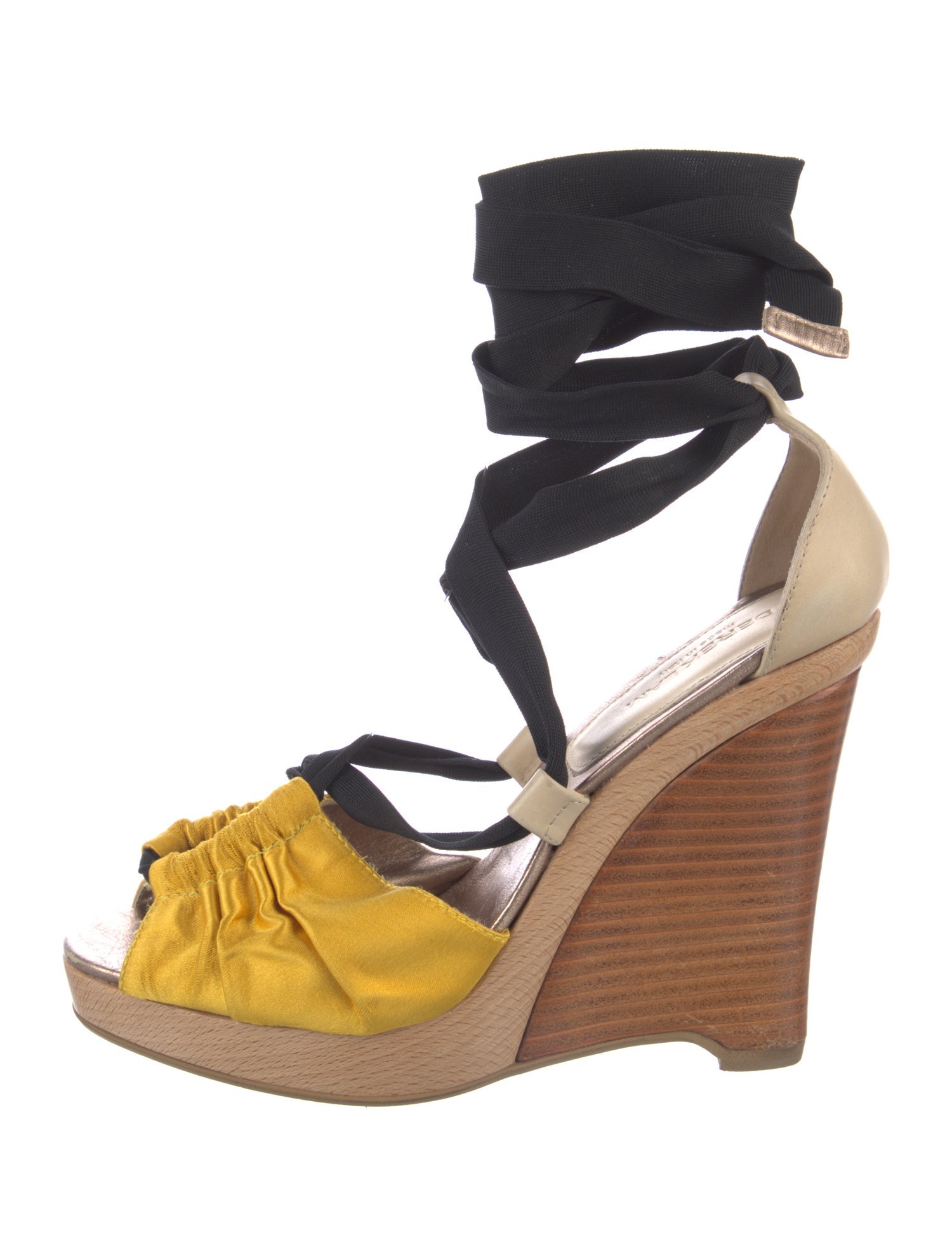 Derek Lam Satin Colorblock Pattern Sandals