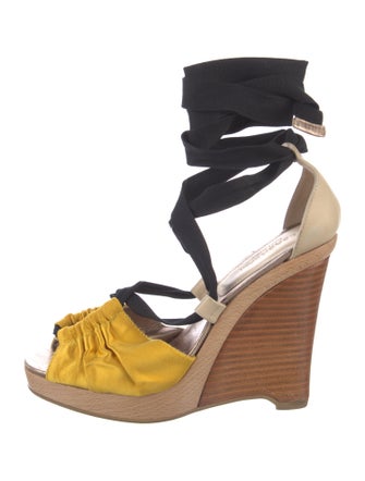 Derek Lam Satin Colorblock Pattern Sandals