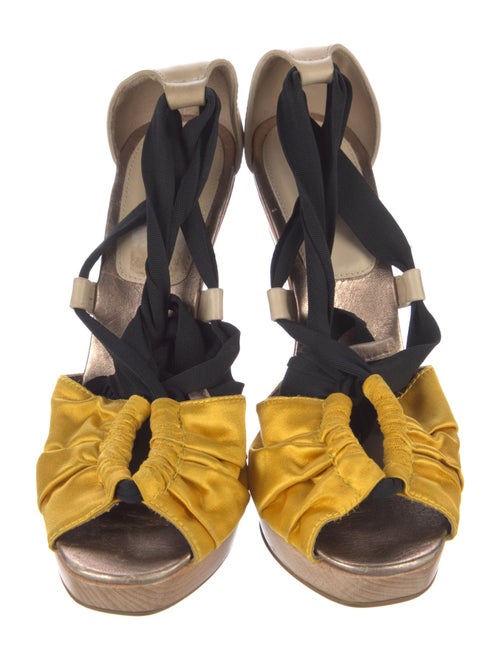 Derek Lam Satin Colorblock Pattern Sandals