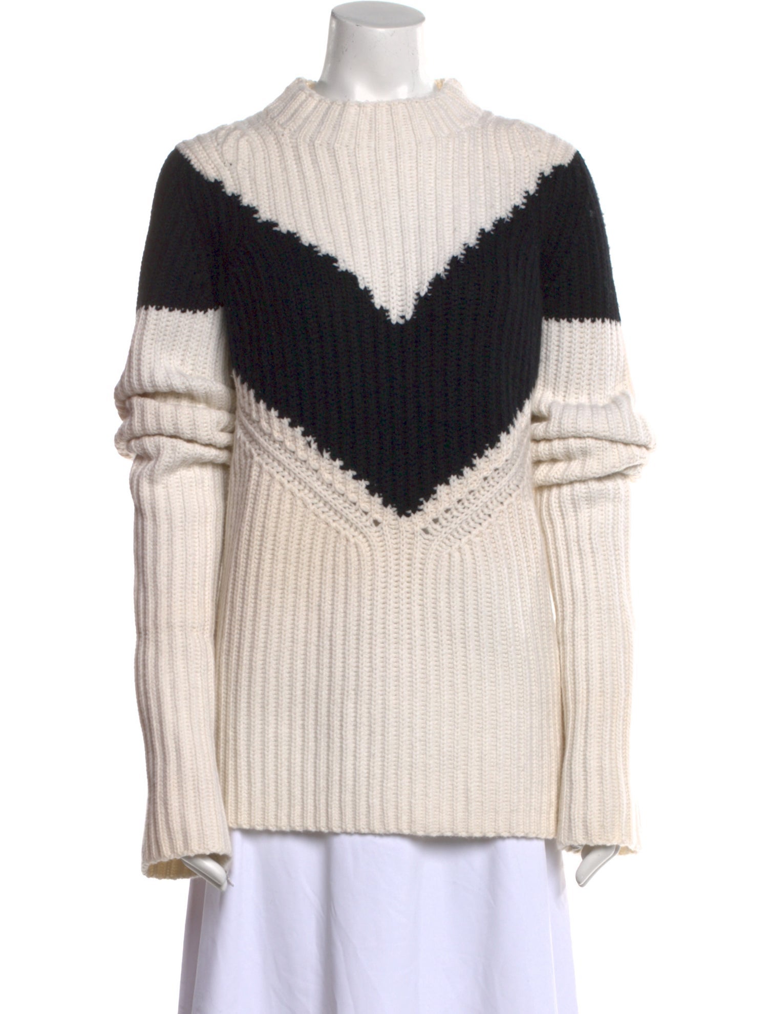 Derek Lam Cashmere Colorblock Pattern Sweater