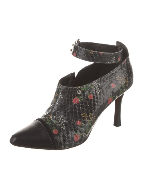 Derek Lam Embossed Leather Floral Print Boots