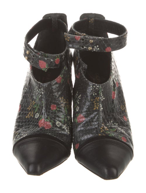Derek Lam Embossed Leather Floral Print Boots