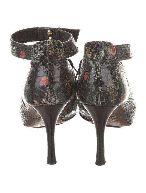 Derek Lam Embossed Leather Floral Print Boots