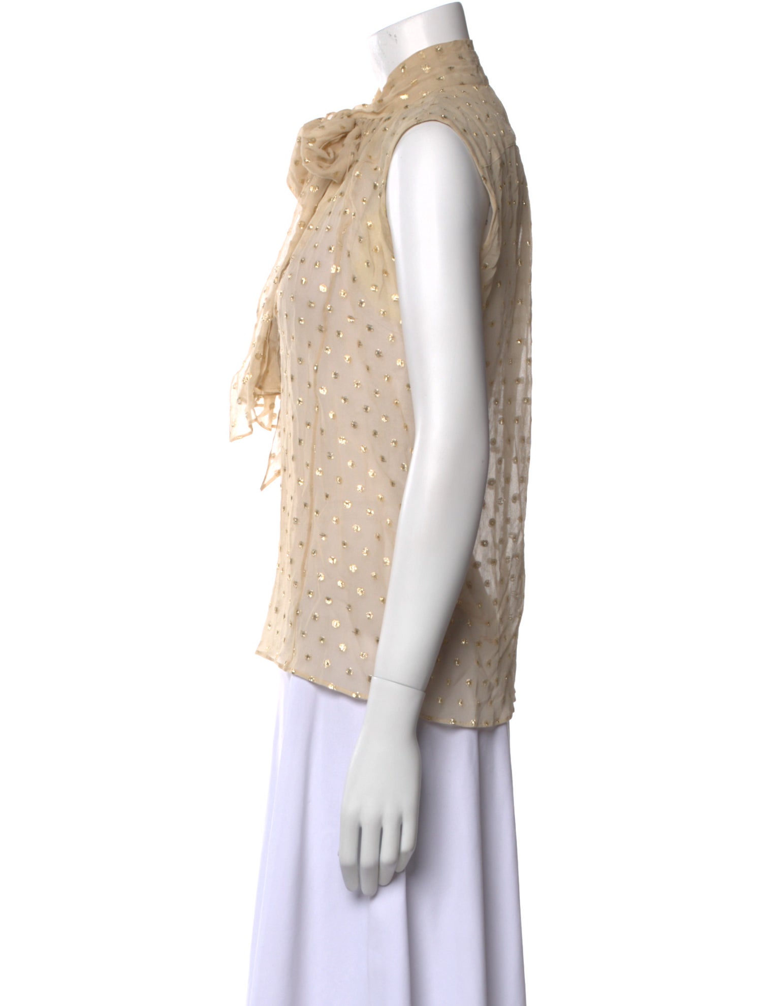 Derek Lam Silk Mock Neck Top