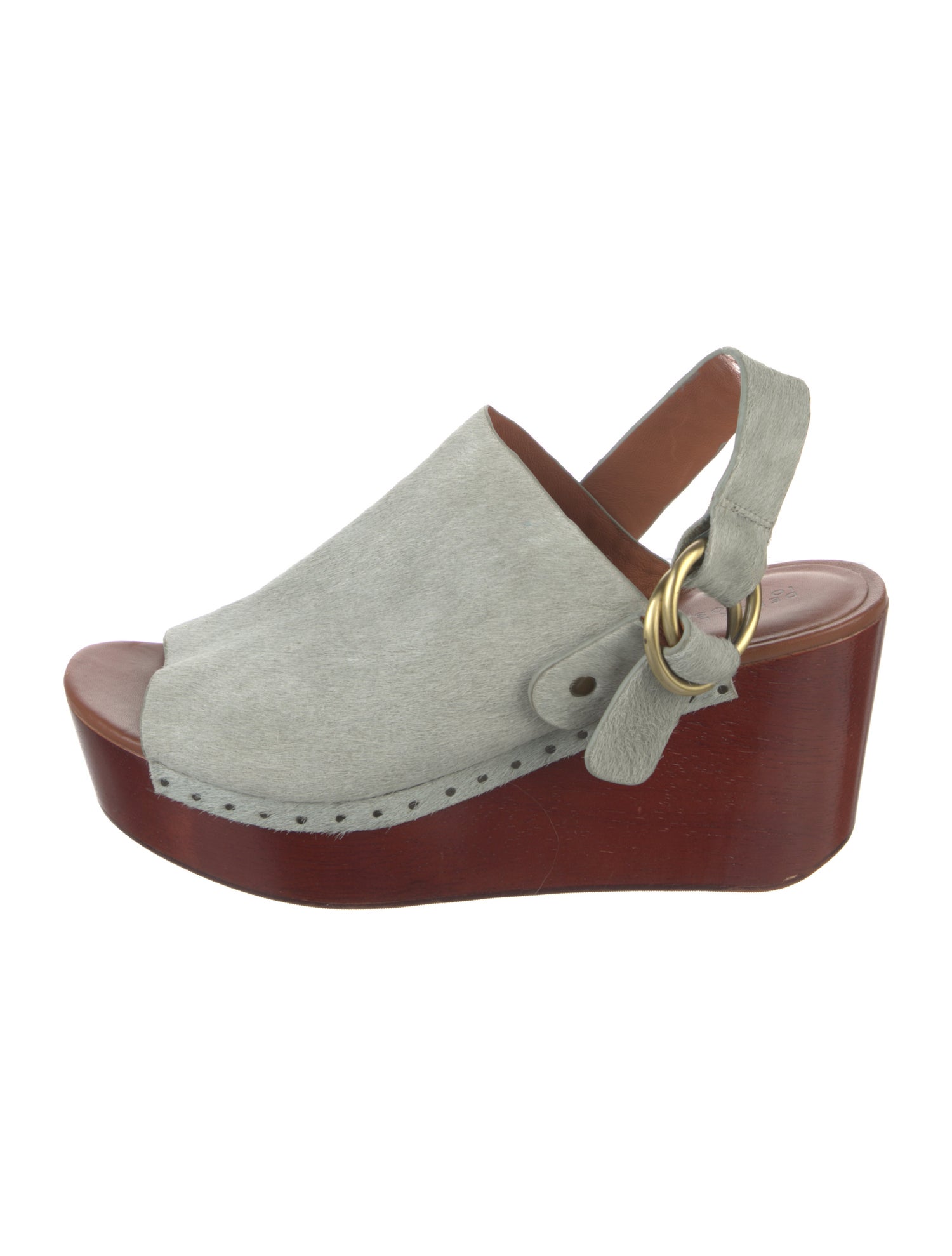 Derek Lam Ponyhair Slingback Sandals