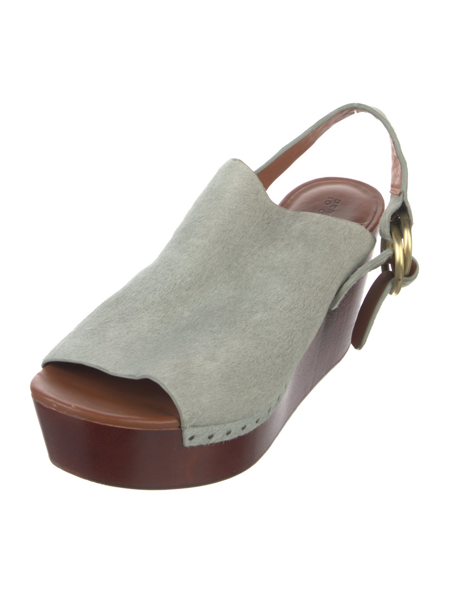 Derek Lam Ponyhair Slingback Sandals