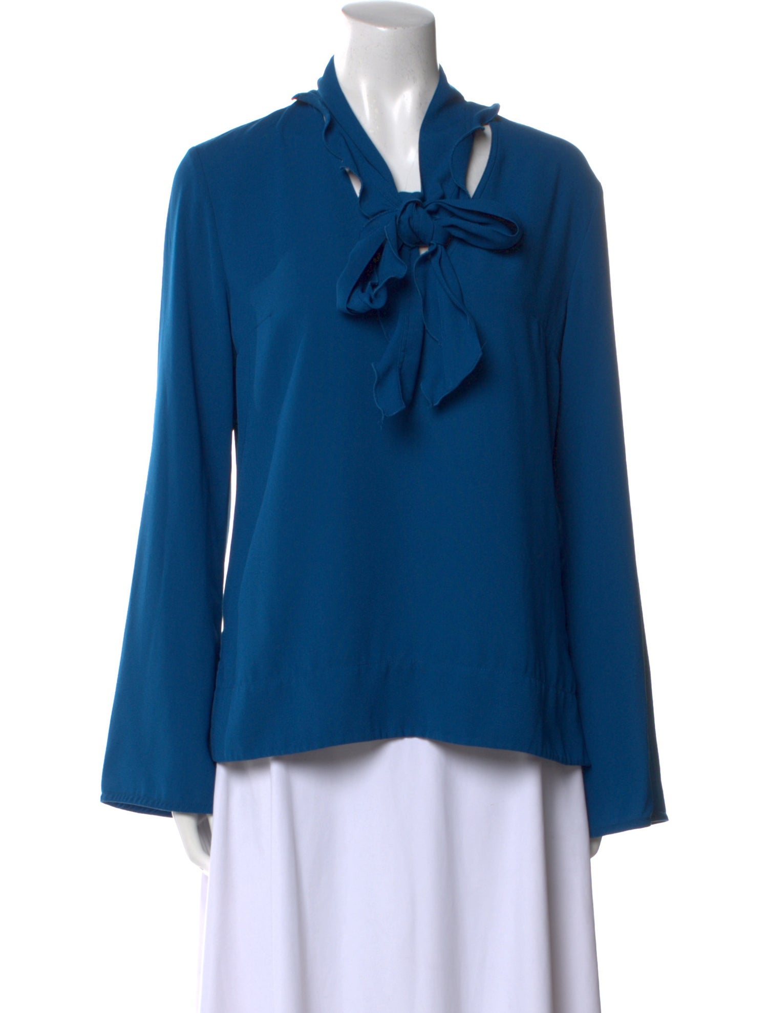 Derek Lam Tie Neck Long Sleeve Blouse