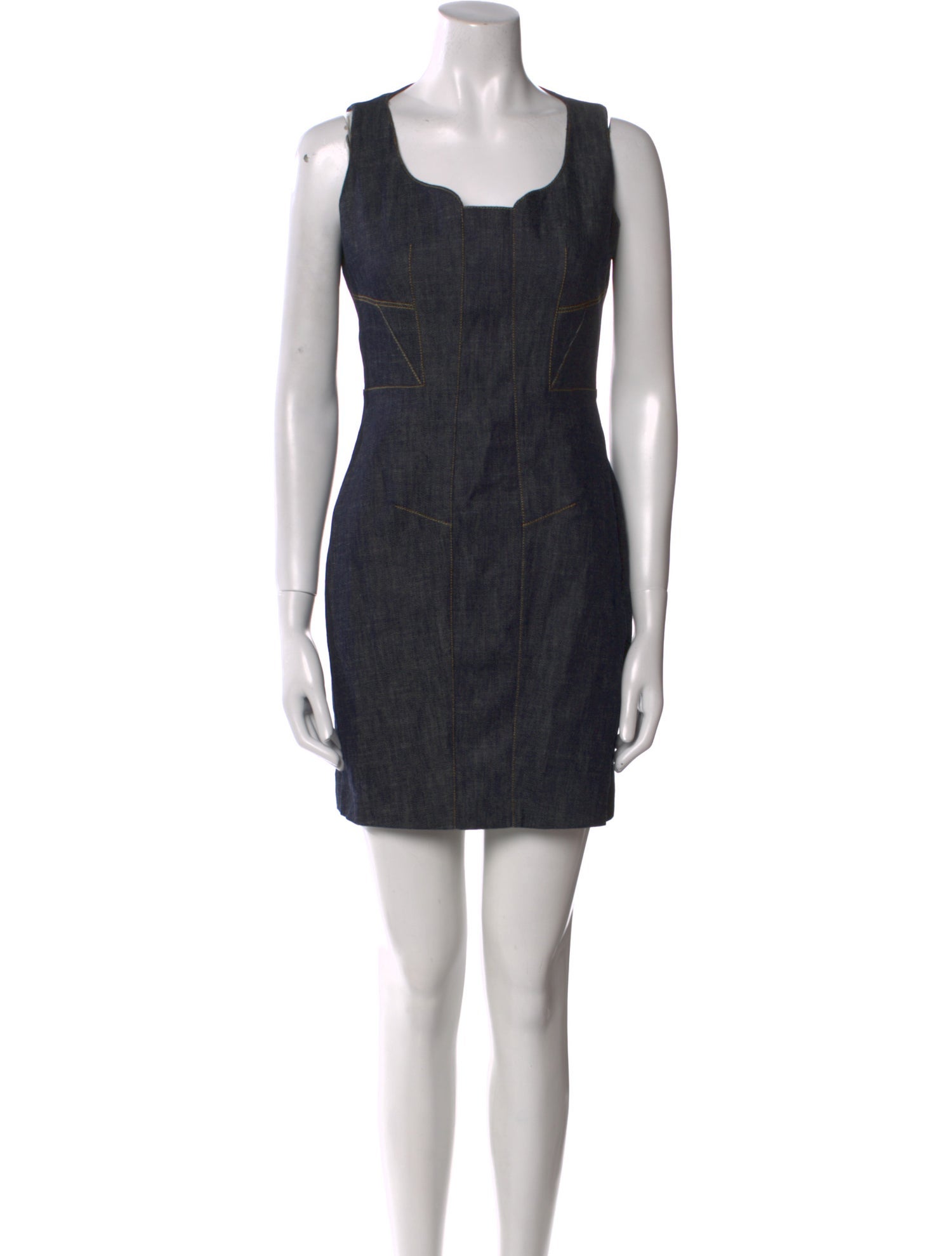 Derek Lam Square Neckline Mini Dress