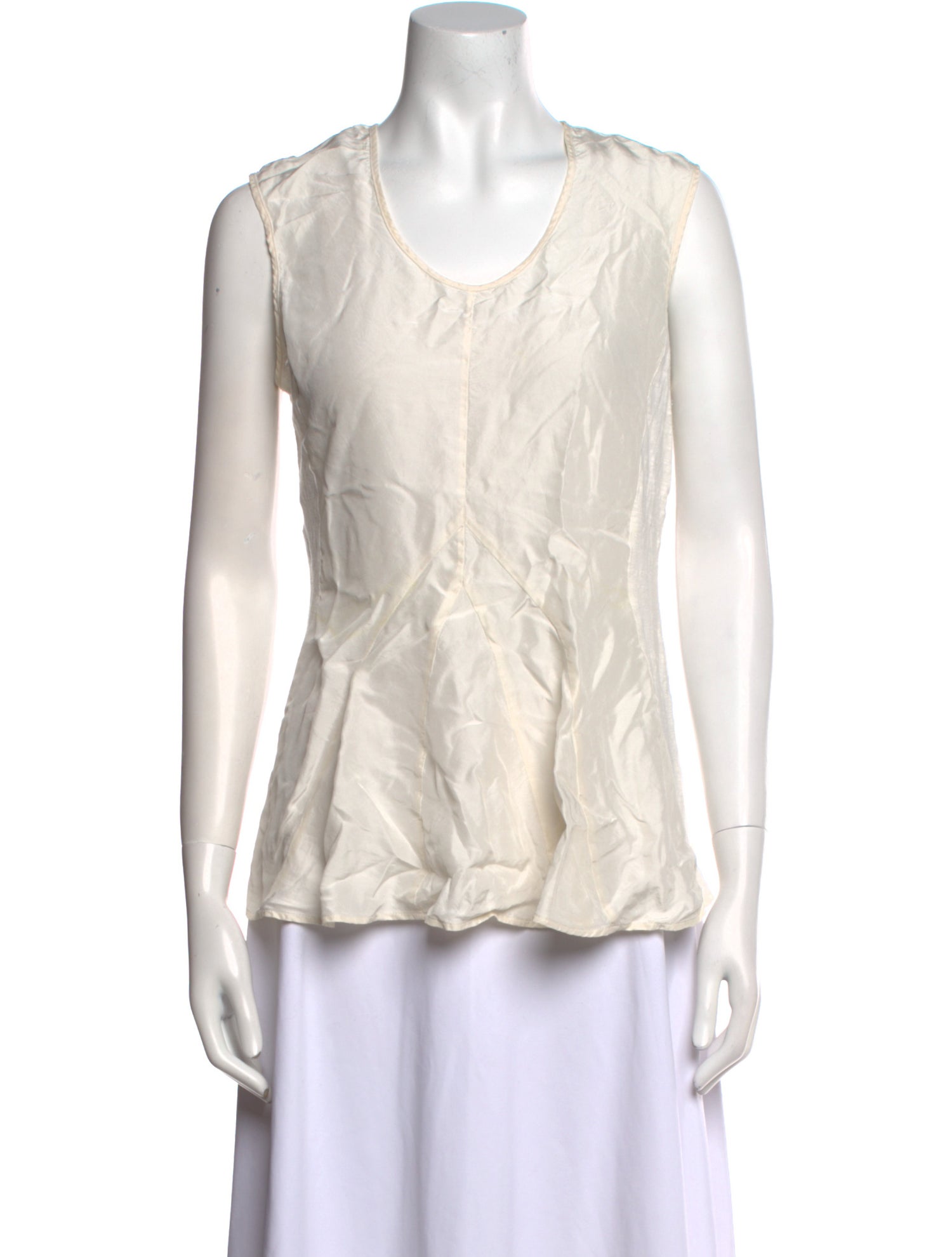 Derek Lam Linen Scoop Neck Top
