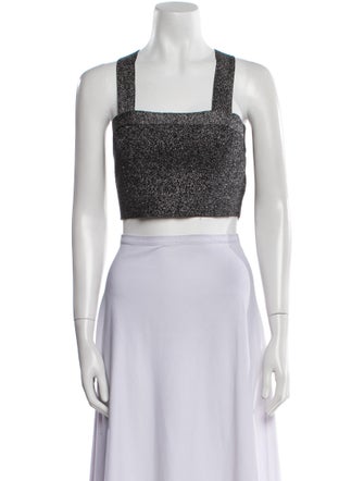Derek Lam Square Neckline Sleeveless Crop Top