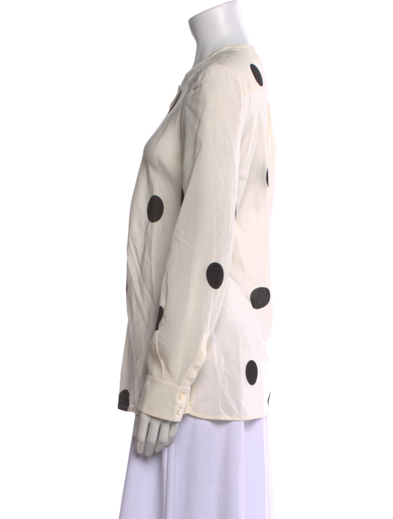 Derek Lam Polka Dot Print Crew Neck Top