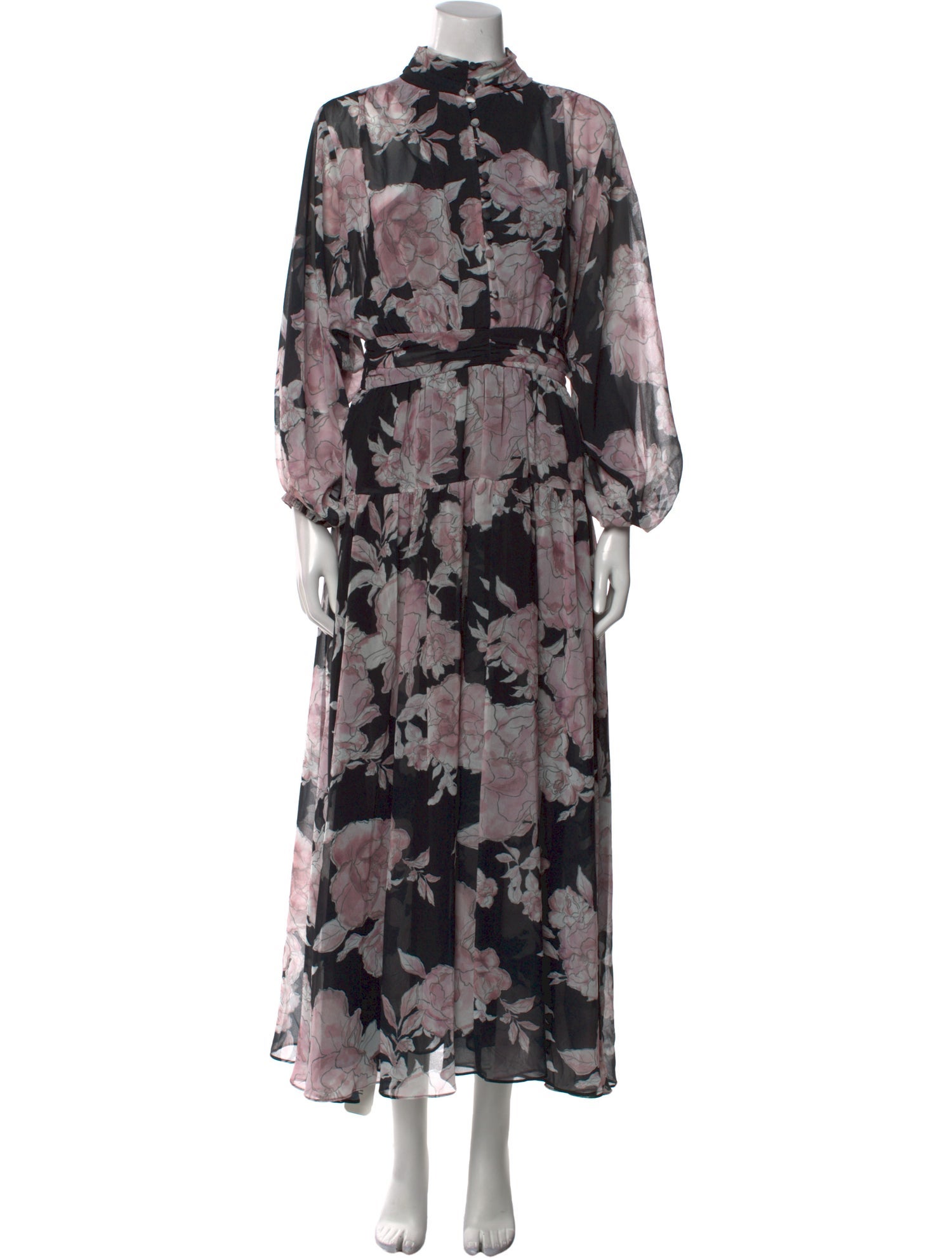 Derek Lam Floral Print Long Dress