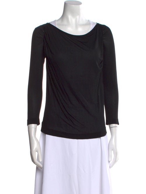 Derek Lam Cowl Neck Three-Quarter Sleeve Top