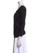 Derek Lam Cowl Neck Three-Quarter Sleeve Top
