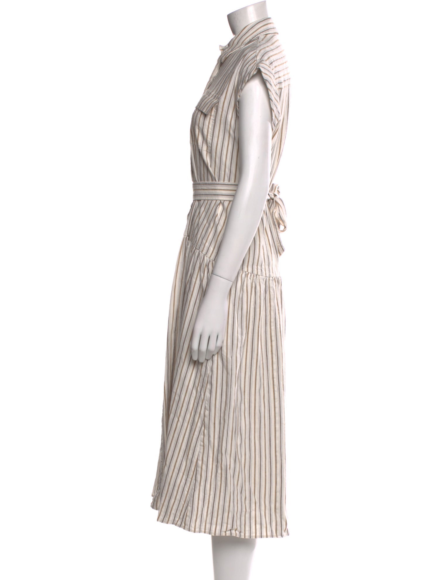 Derek Lam Striped Midi Length Dress