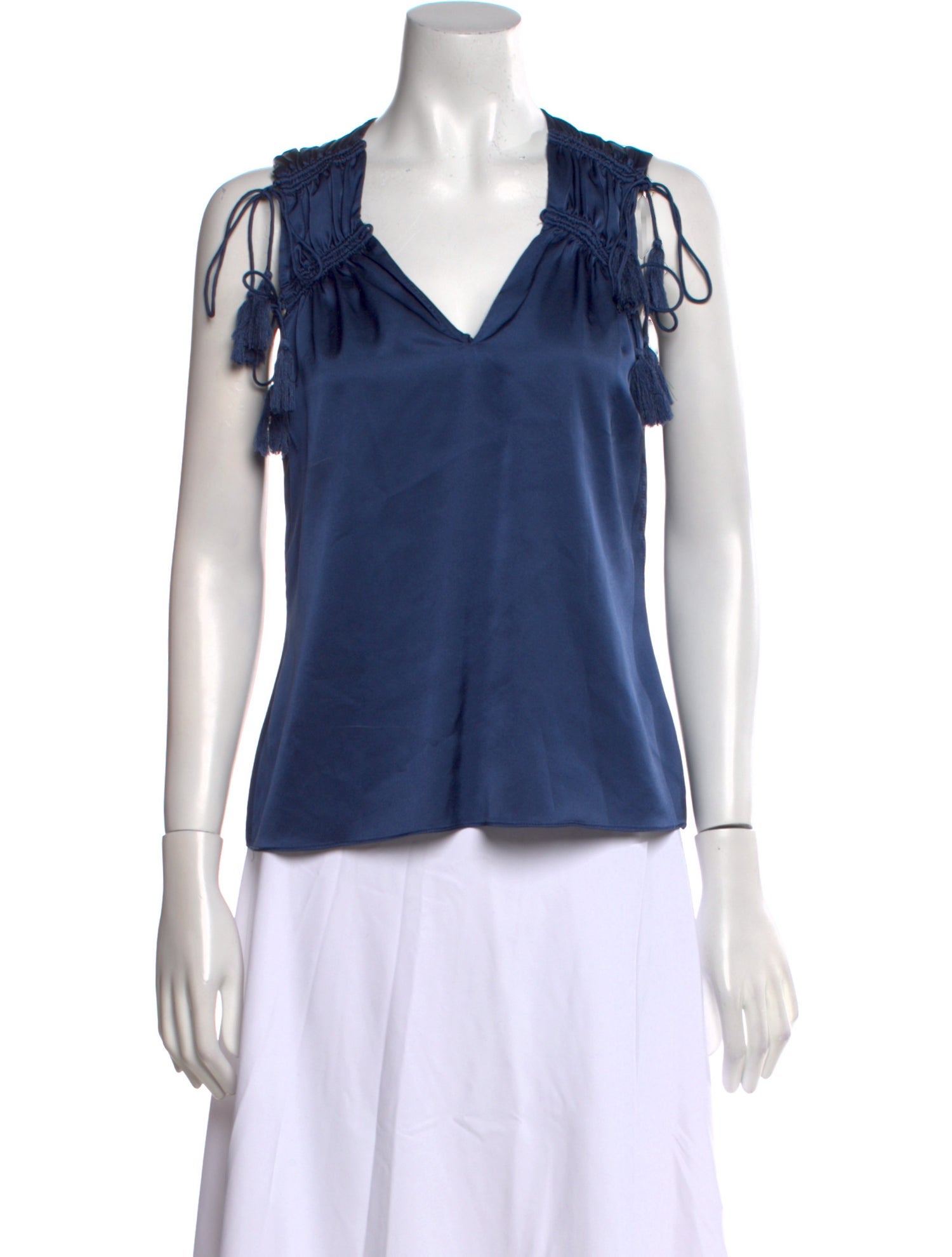 Derek Lam 10 Crosby V-Neck Sleeveless Blouse