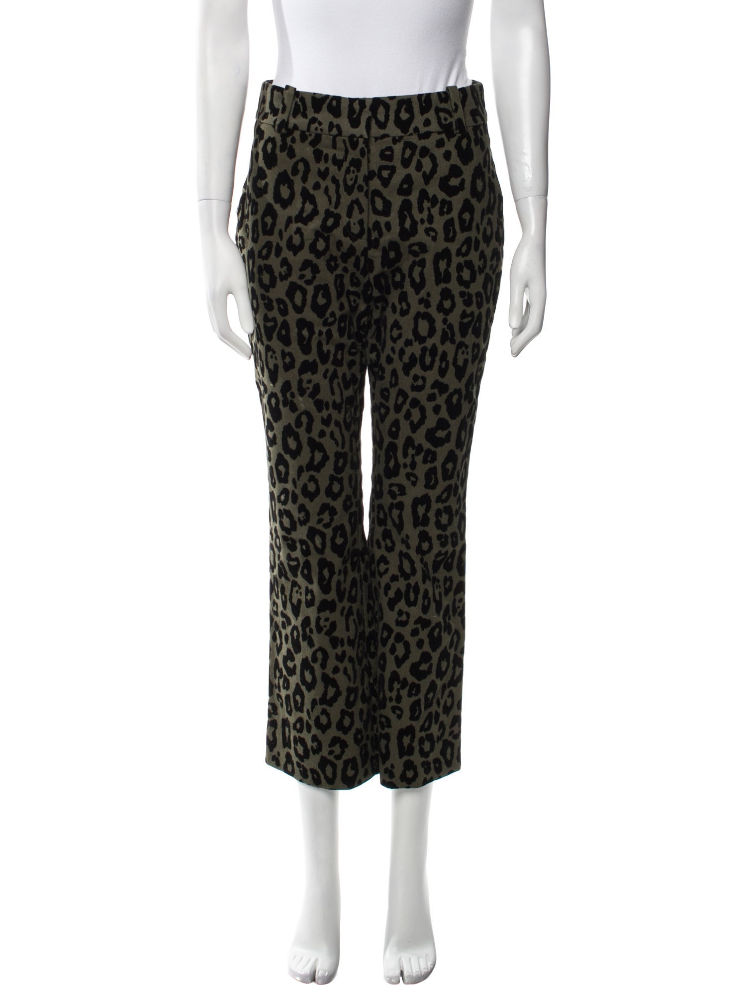 Derek Lam Animal Print Straight Leg Pants