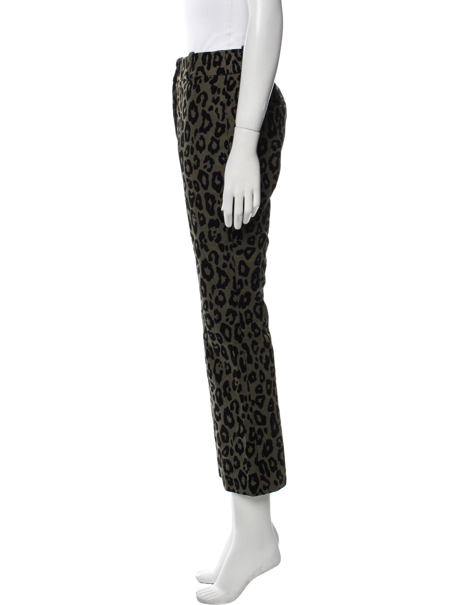 Derek Lam Animal Print Straight Leg Pants