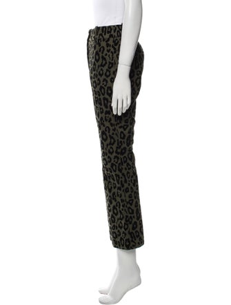 Derek Lam Animal Print Straight Leg Pants