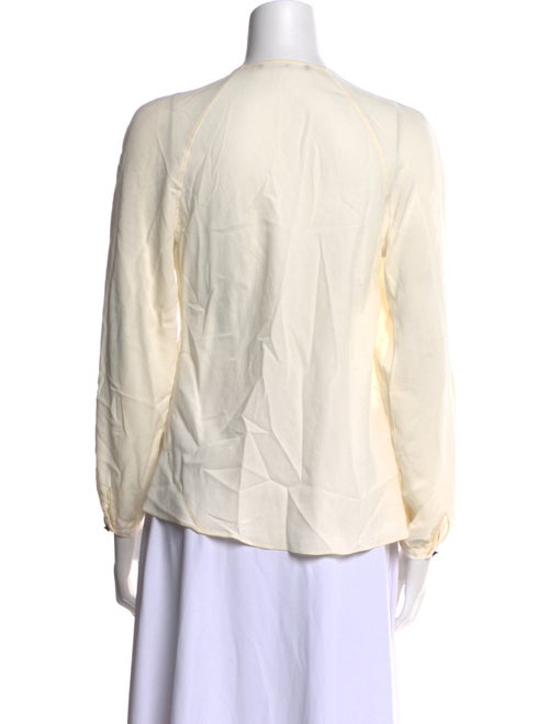 Derek Lam Silk Long Sleeve Button-Up Top