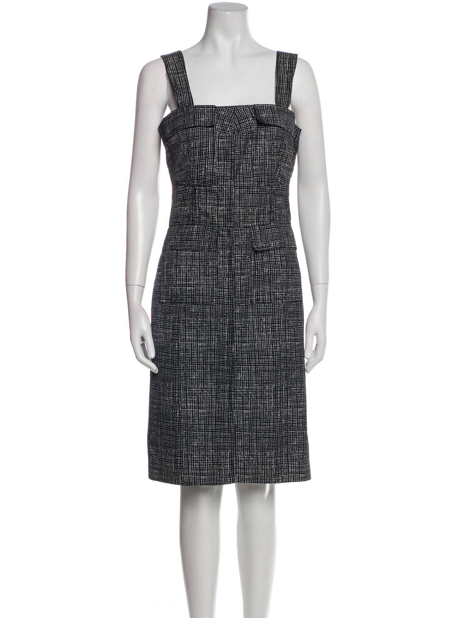 Derek Lam Plaid Print Knee-Length Dress