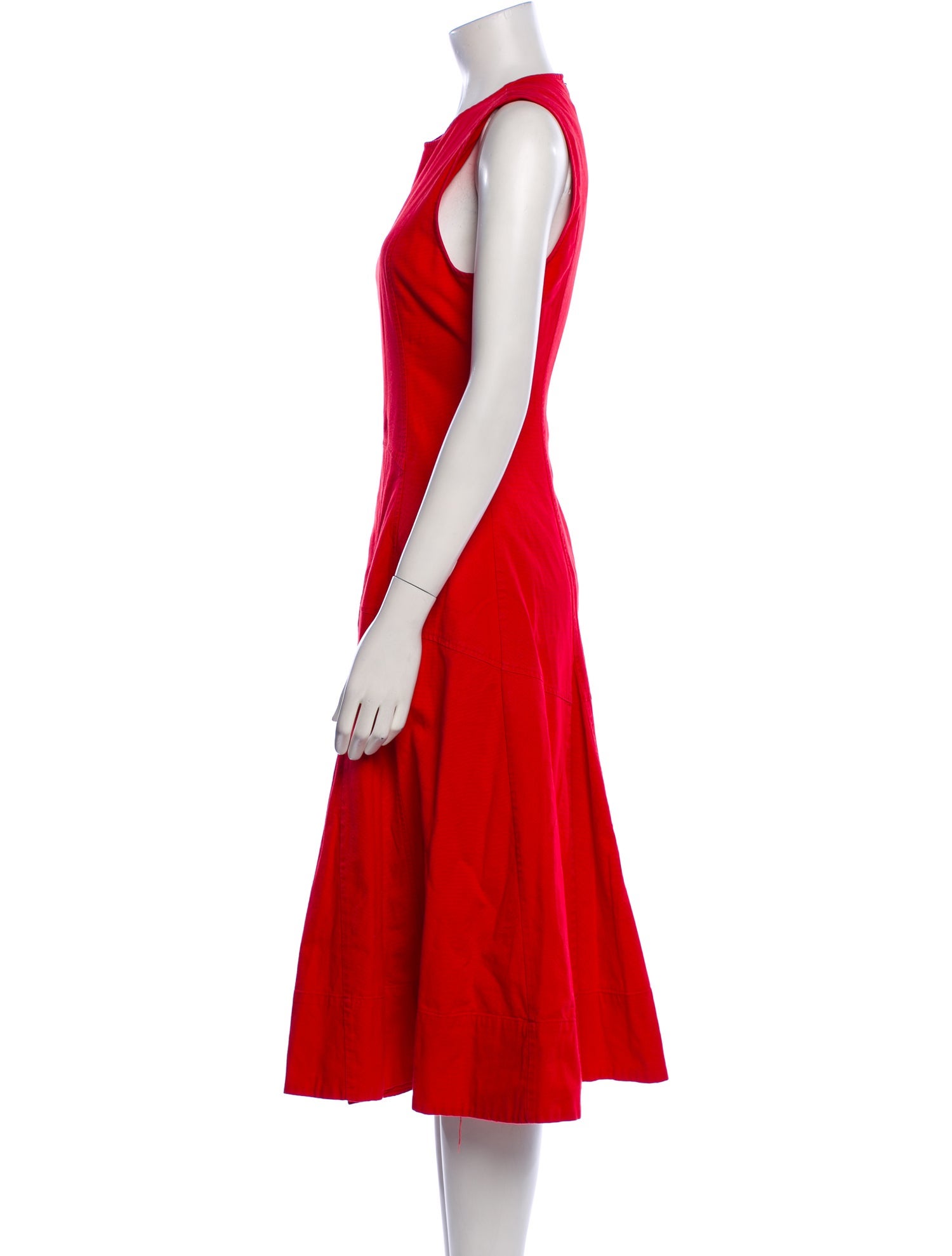 Derek Lam Crew Neck Midi Length Dress