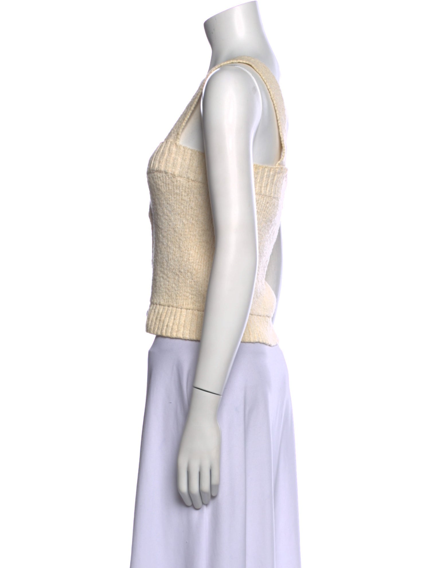 Derek Lam Square Neckline Sleeveless Crop Top