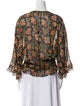 Derek Lam Floral Print Crew Neck Blouse