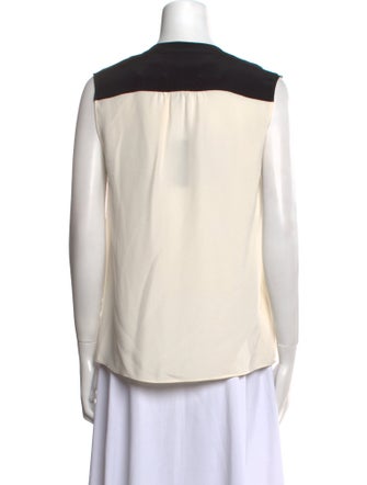 Derek Lam Silk V-Neck Button-Up Top