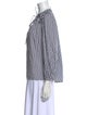 Derek Lam Striped Tie Neck Blouse