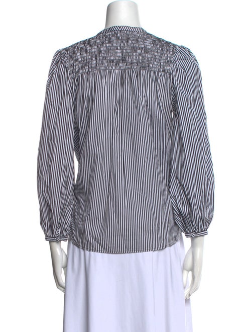 Derek Lam Striped Tie Neck Blouse