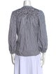 Derek Lam Striped Tie Neck Blouse