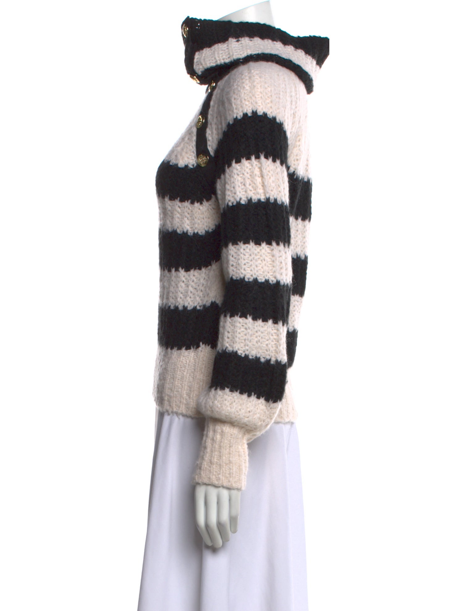 Derek Lam 10 Crosby Striped Turtleneck Sweater
