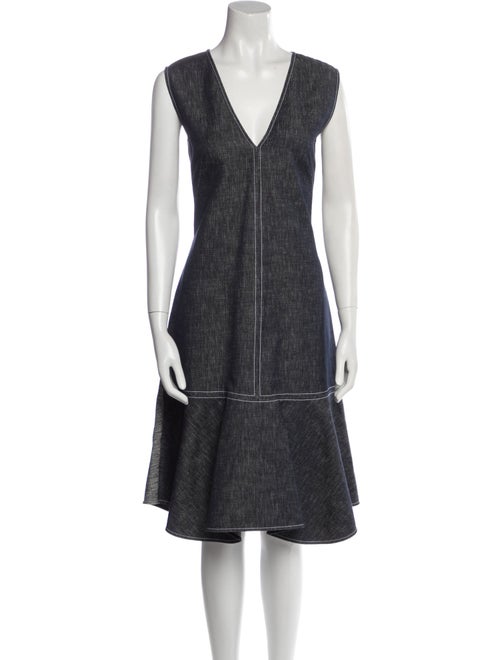 Derek Lam V-Neck Midi Length Dress