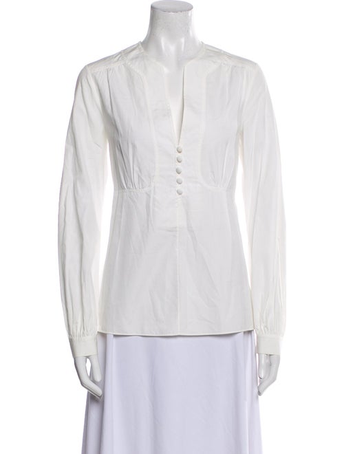 Derek Lam V-Neck Long Sleeve Blouse