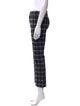 Derek Lam Plaid Print Straight Leg Pants