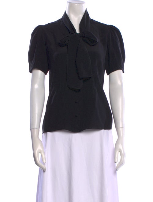 Derek Lam Silk Short Sleeve Button-Up Top