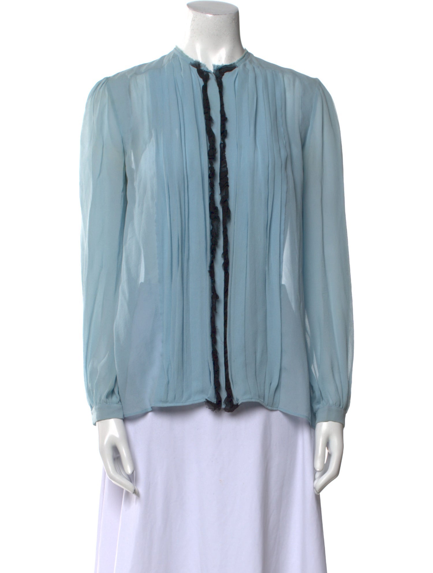 Derek Lam Crew Neck Long Sleeve Blouse