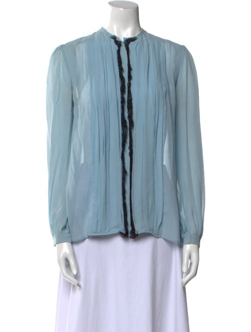 Derek Lam Crew Neck Long Sleeve Blouse