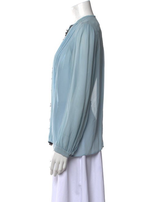 Derek Lam Crew Neck Long Sleeve Blouse