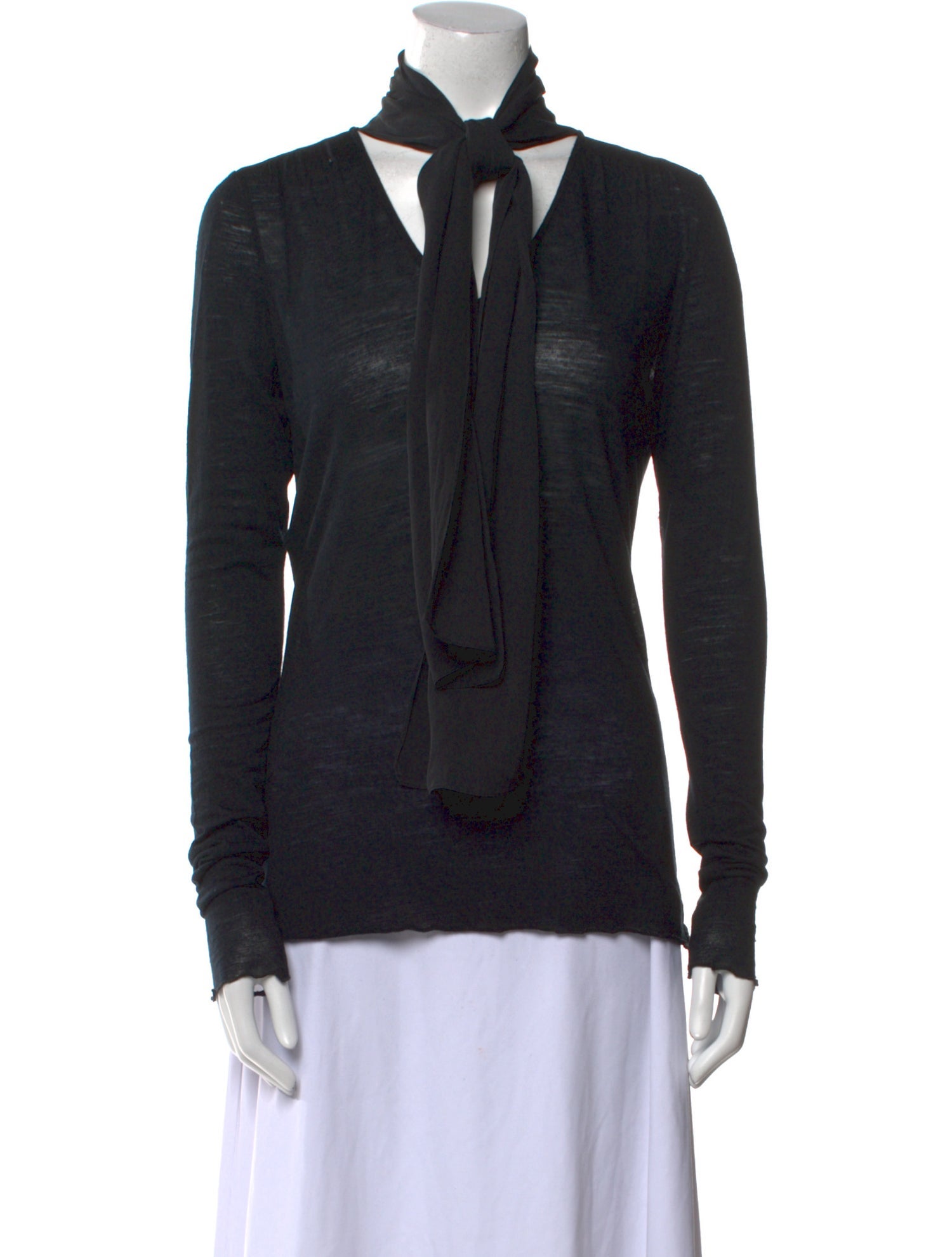 Derek Lam Merino Wool Mock Neck Sweatshirt